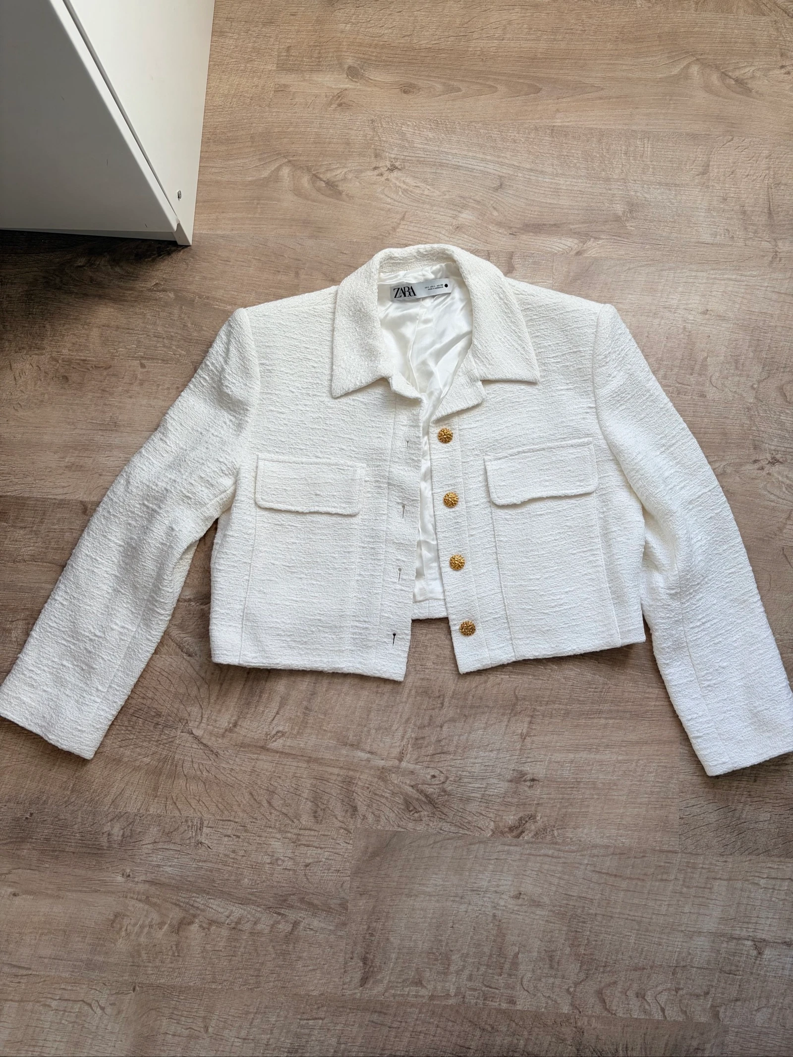Zara vest in witte tweed – chique en tijdloos – photo 2